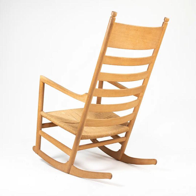 1970er Hans Wegner für Carl Hansen & Søn CH45 Schaukelstuhl in Buche (Holz) im Angebot