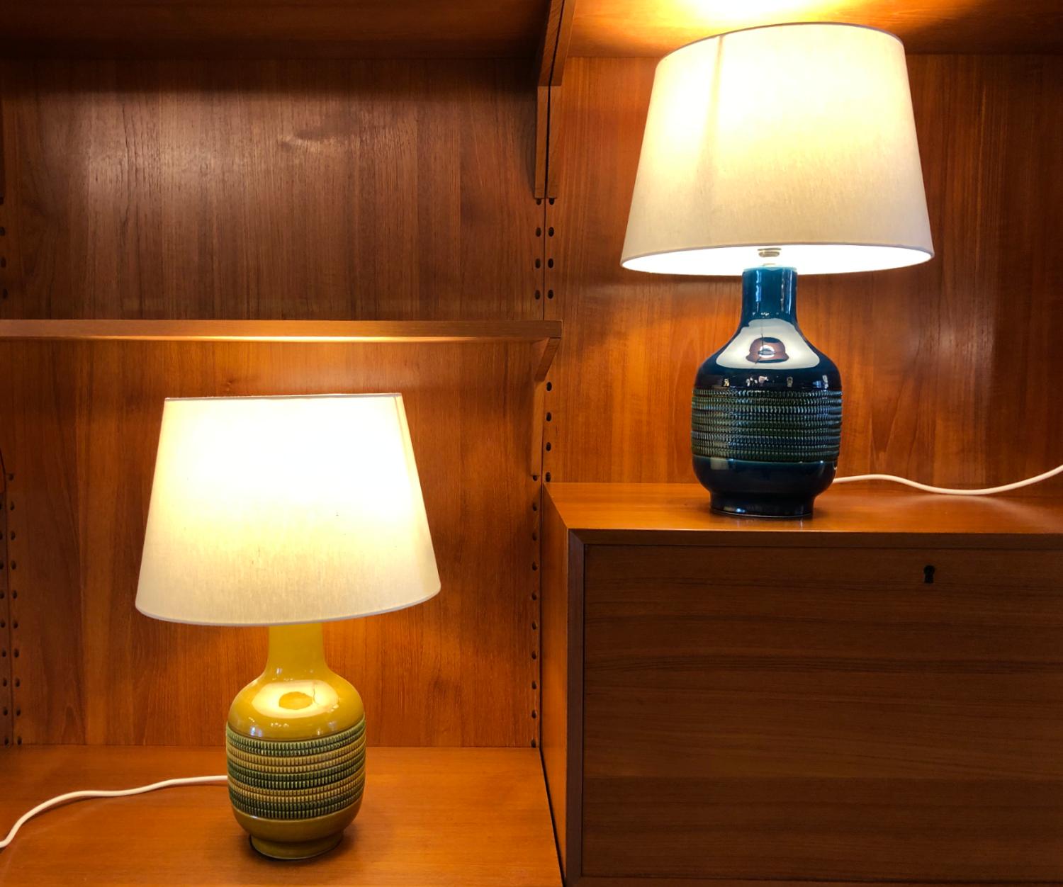 1970s Harlequin Pair of Studio Pottery Lamps Italy Bitossi Bagni Londi Rimini 10