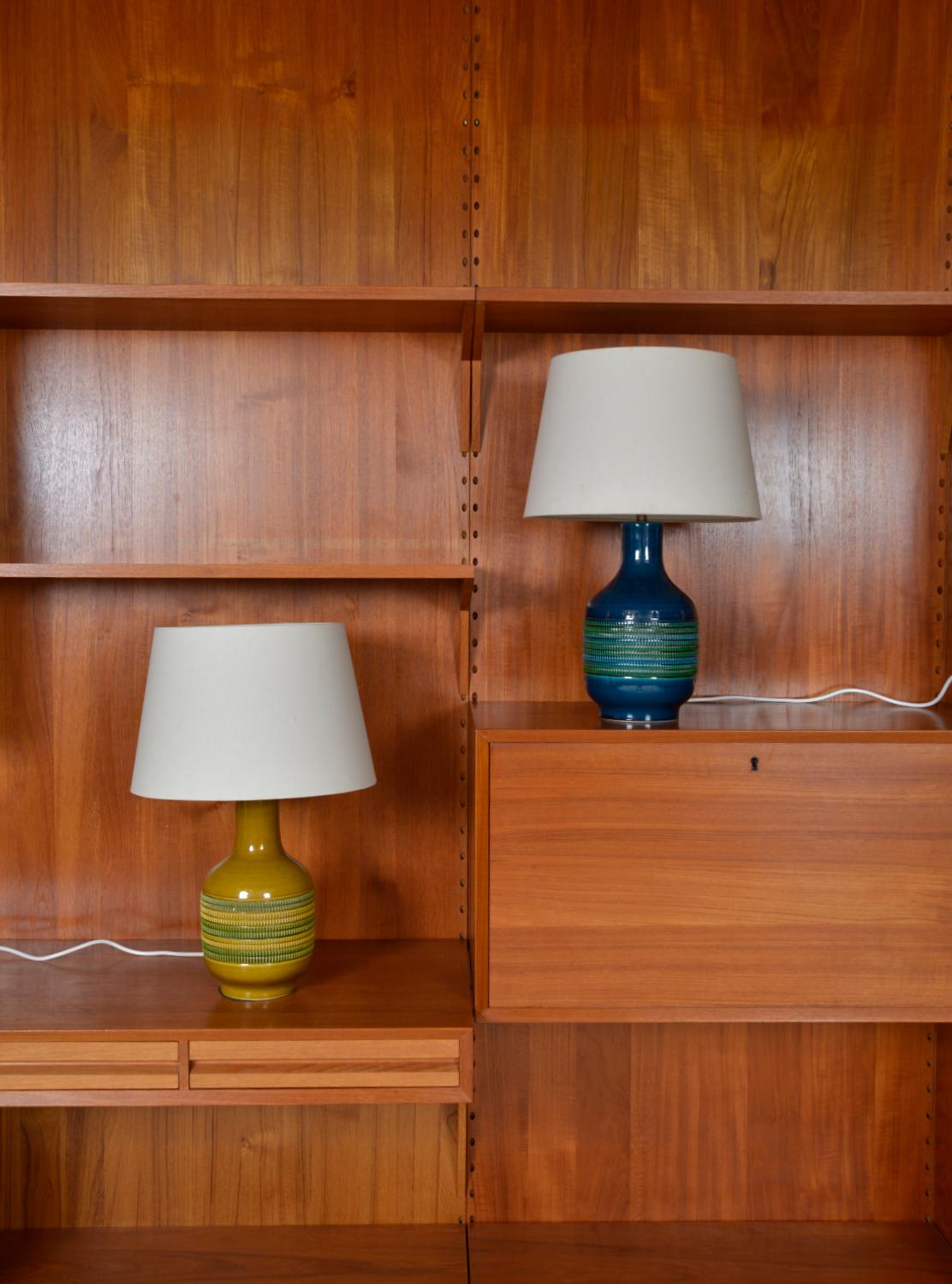 1970s Harlequin Pair of Studio Pottery Lamps Italy Bitossi Bagni Londi Rimini 11
