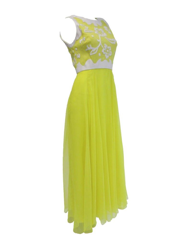 yellow chiffon dress