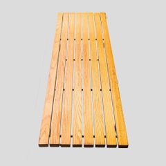 1970er Harry Bertoia Design Birkenholz Lamellenbank Schmiedeeisenbasis von Knoll