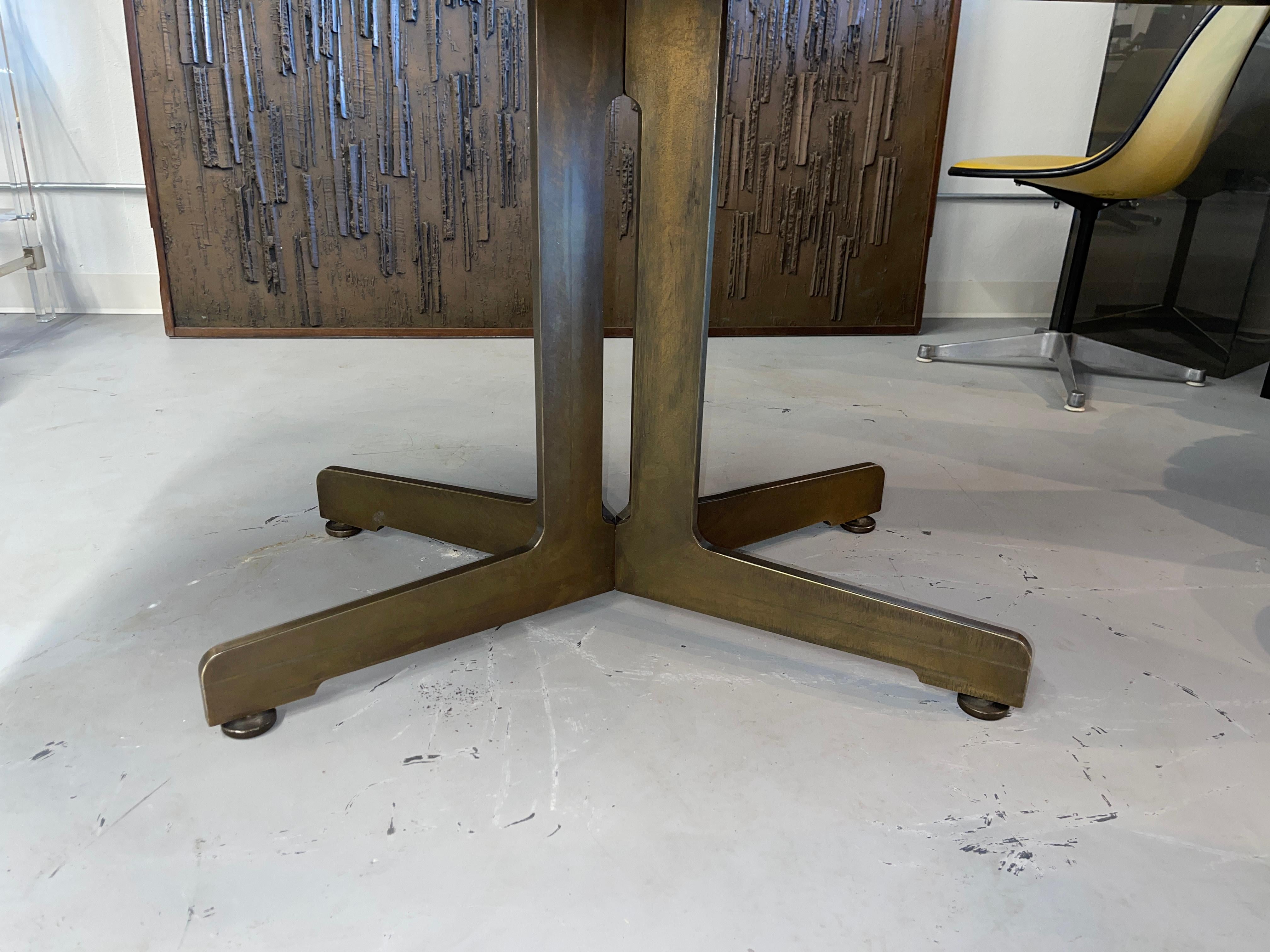 Hand-Crafted 1970’s Harry Lunstead Design Copper and Iron Dining Table