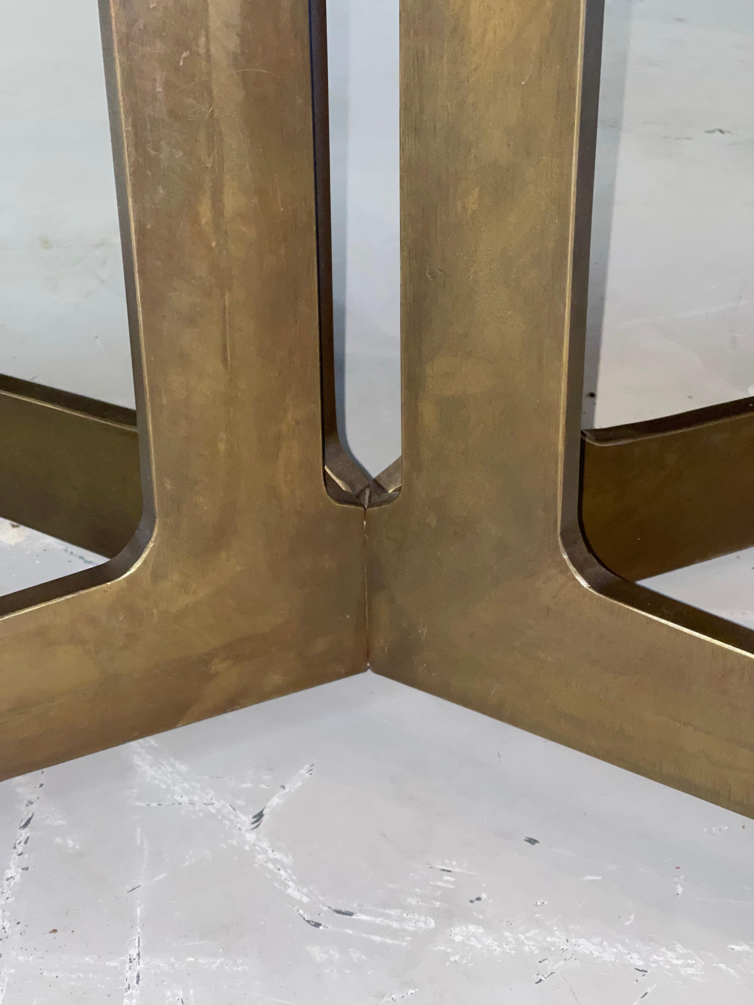 1970’s Harry Lunstead Design Copper and Iron Dining Table 1