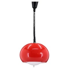 1970s Harvey Guzzini Red Pendant Light for Meblo, Italy