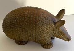 1970s Heavy Brass Armadillo Figurine