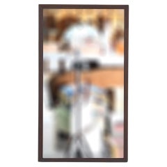 Espejo "Elementare" de Schonbüch de wengé pesado de los años 70 con marco biselado