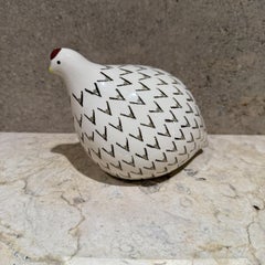 1970s Heidi Caillard Handmade Ceramic Quail Caille Lussan France