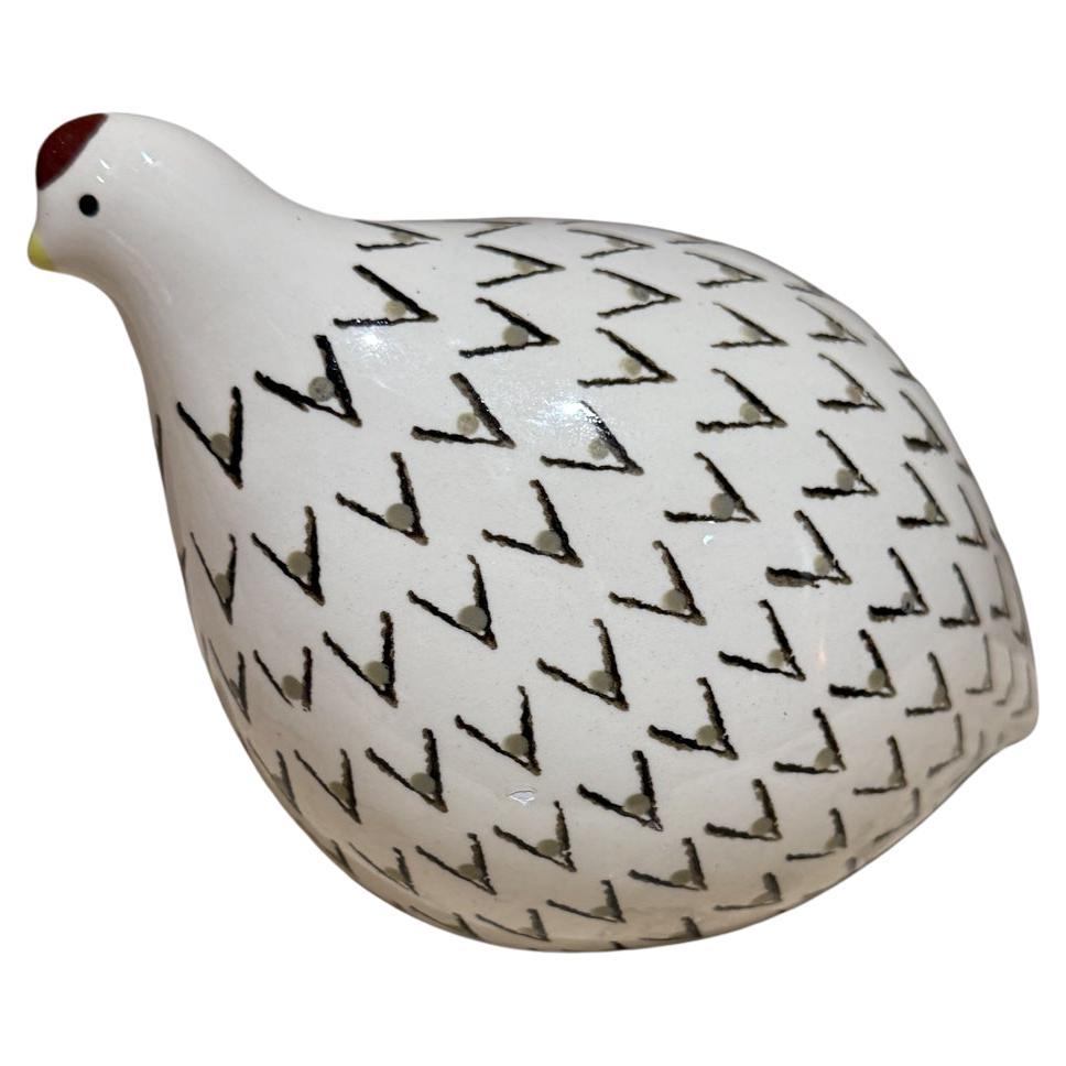 1970s Heidi Caillard Handmade Ceramic Quail Caille Lussan France