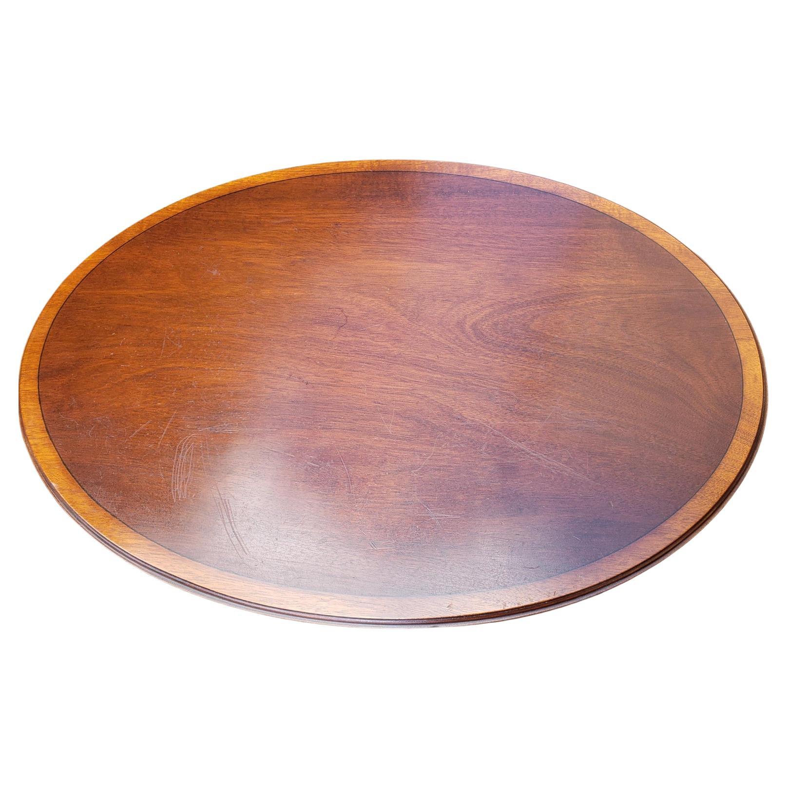 Hardwood 1970s Hekman Mid-Century Modern Oval Nesting Tables, Set of 3