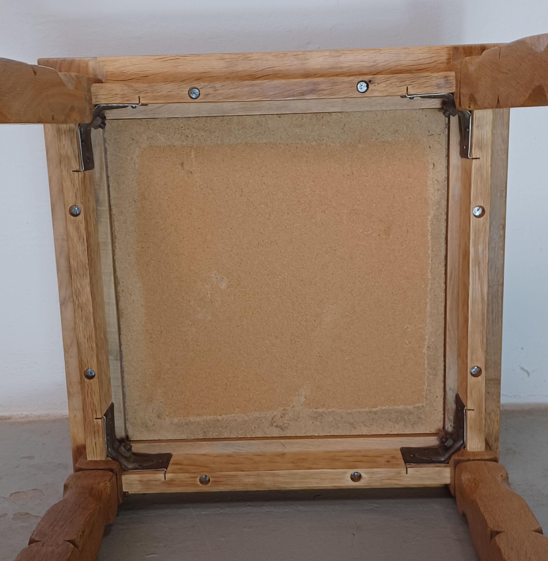 1970's Henning Kjærnulf Brutalist Sidetable in Oak with Søholm Tiles For Sale 4