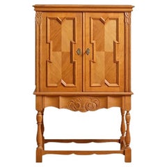 1970s Henning Kjaernulf Danish Oak Bar Cabinet
