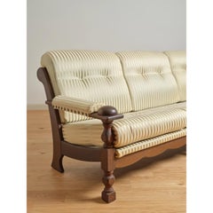 1970s Henning Kjaernulf Danish Oak Three-Seat Sofa