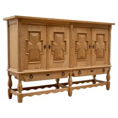 1970s Henning Kjaernulf Sideboard in Oak W/ Rich Carved Details