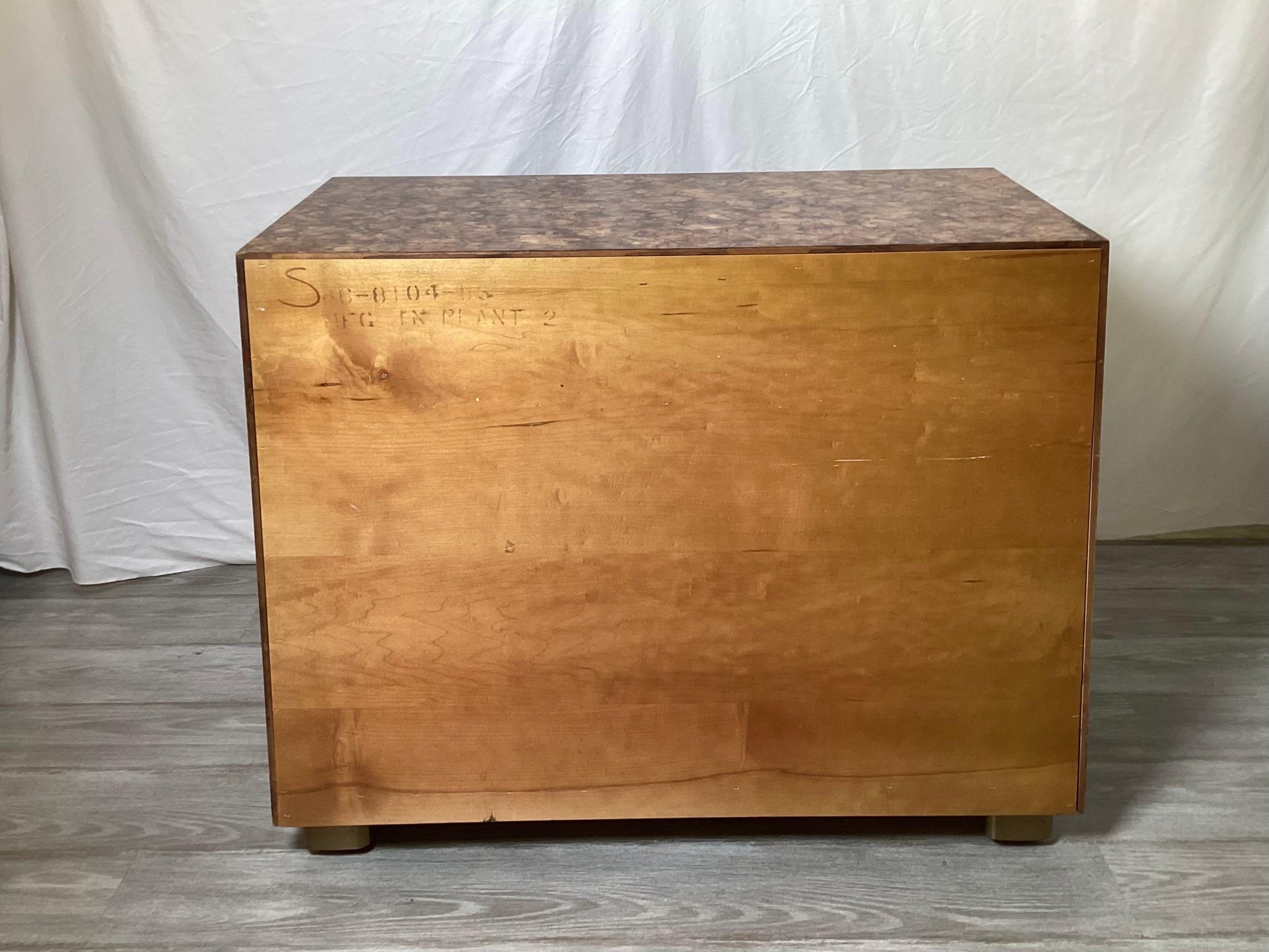 American 1970's Henredon Faux Tortoise Cabinet