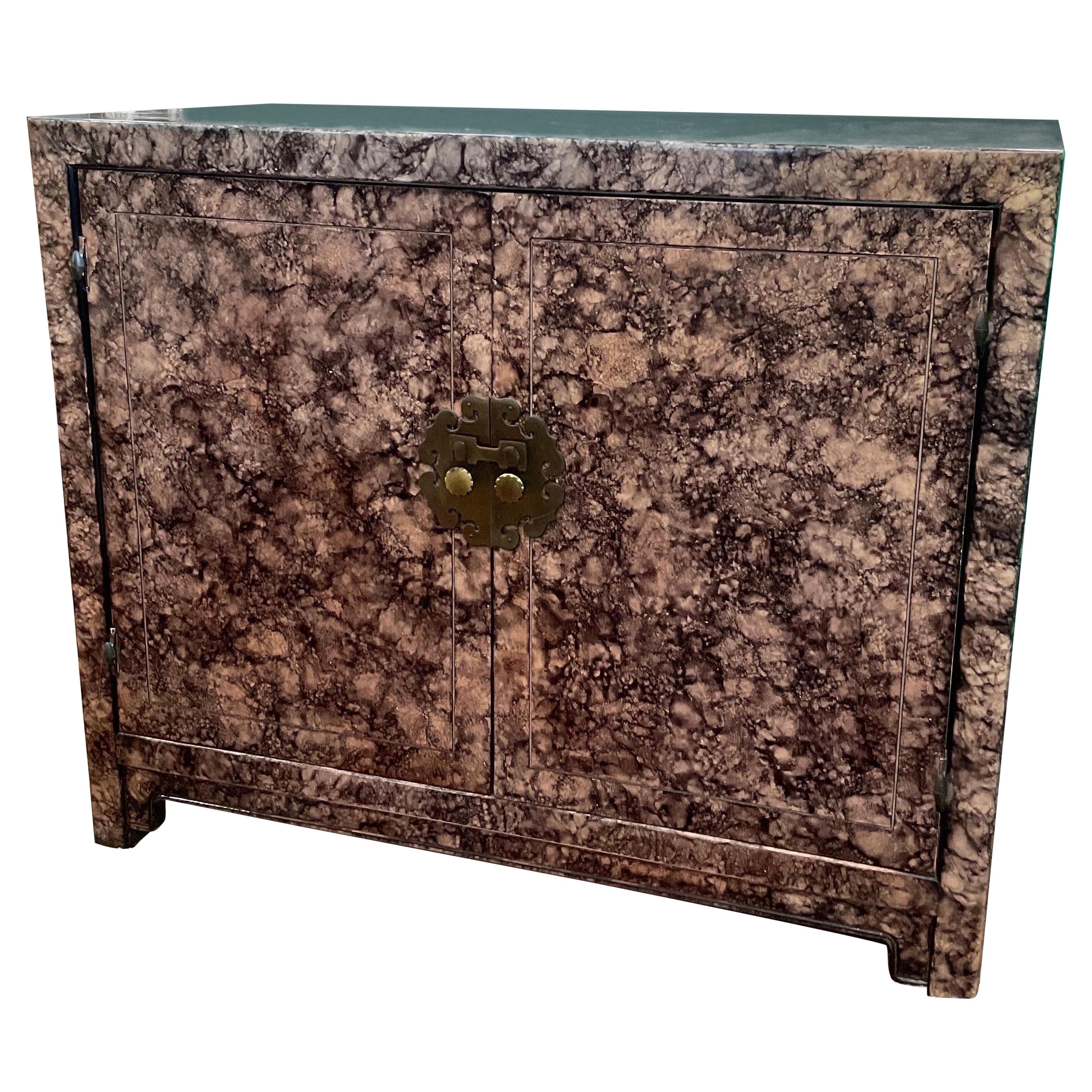 1970s Henredon Faux Tortoiseshell Cabinet