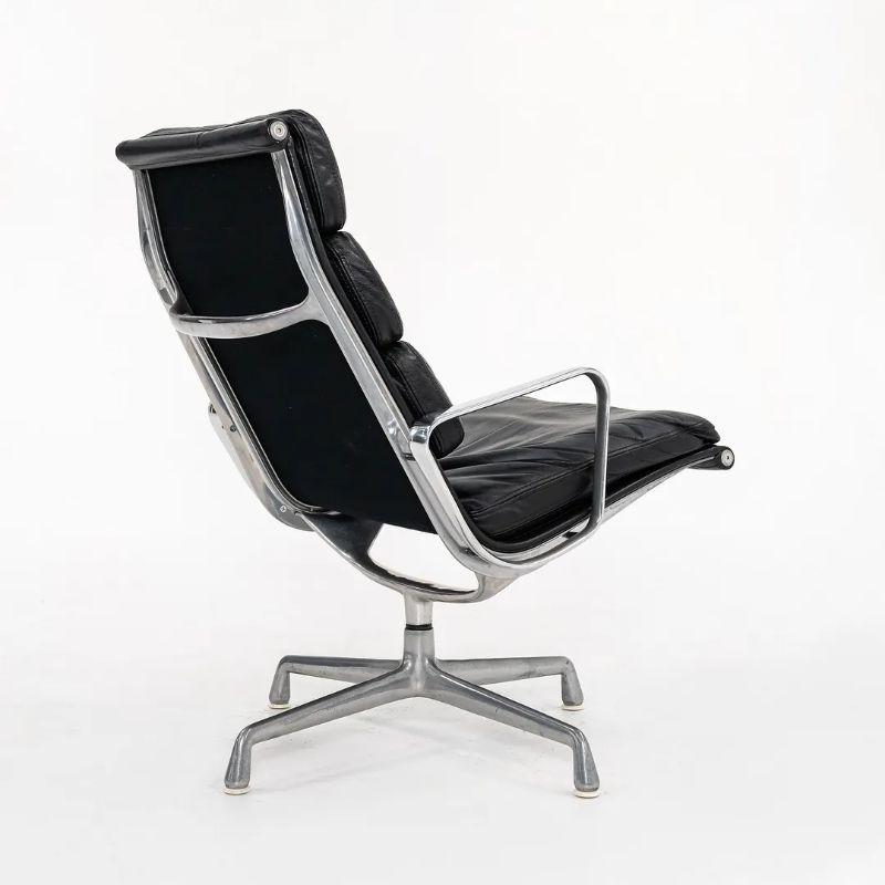 1970s Herman Miller Eames Aluminum Group Pad Lounge Chair in Leather Model EA216 For Sale 5