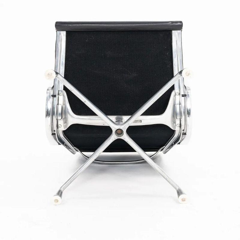 1970s Herman Miller Eames Aluminum Group Pad Lounge Chair in Leather Model EA216 For Sale 2