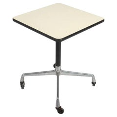 1970s Herman Miller Eames Aluminum Group Rolling Side Tables 2x Available