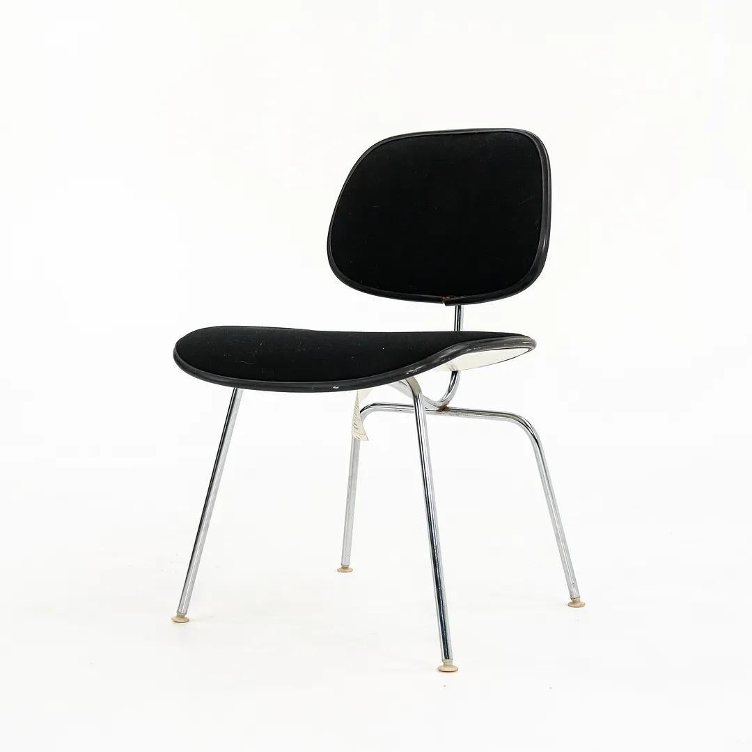 1970 Herman Miller Eames DCMU Chair with Black Fabric Upholstery 8x Available en vente 4