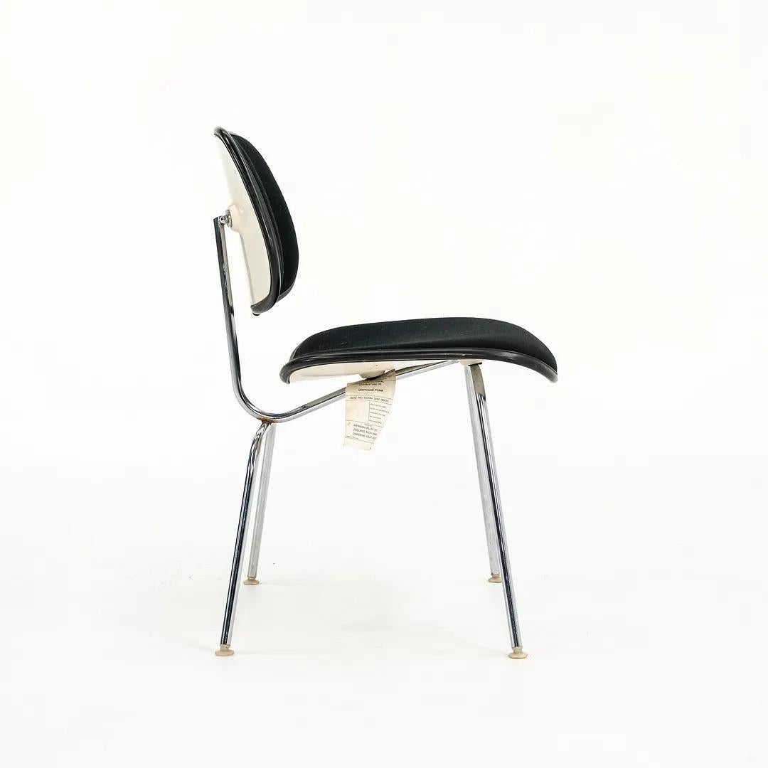 Mousse 1970 Herman Miller Eames DCMU Chair with Black Fabric Upholstery 8x Available en vente
