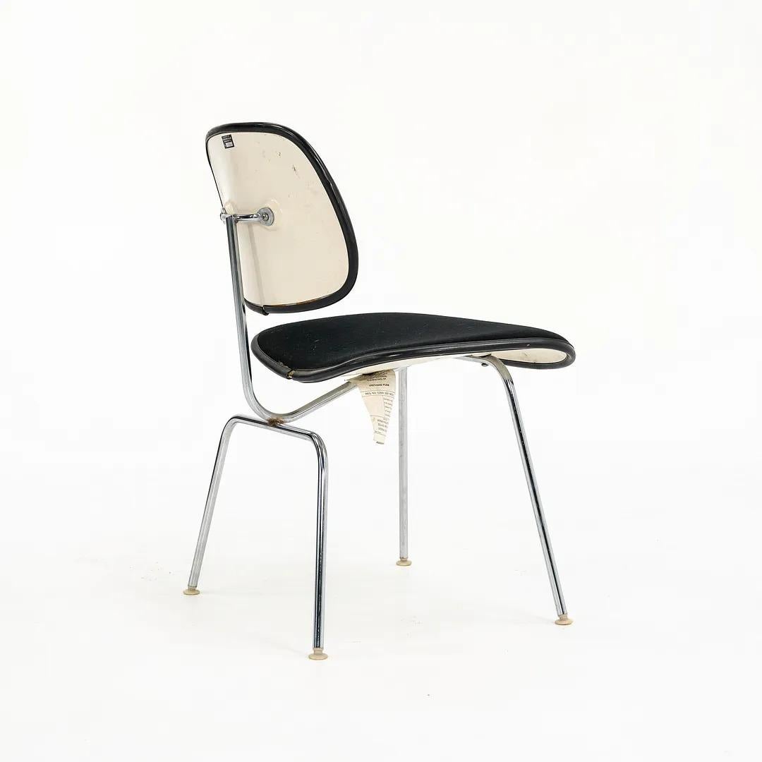 1970s Herman Miller Eames DCMU Chair with Black Fabric Upholstery 8x Available For Sale 2
