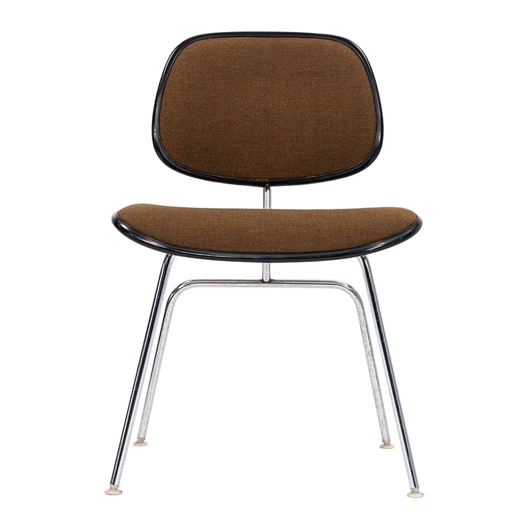 Sedia Herman Miller DCMU degli anni '70 con tessuto Alexander Girard Hopsack marrone in vendita