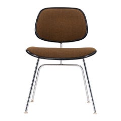 1970s Herman Miller Eames DCMU Chair with Brown Alexander Girard Hopsack Fabric
