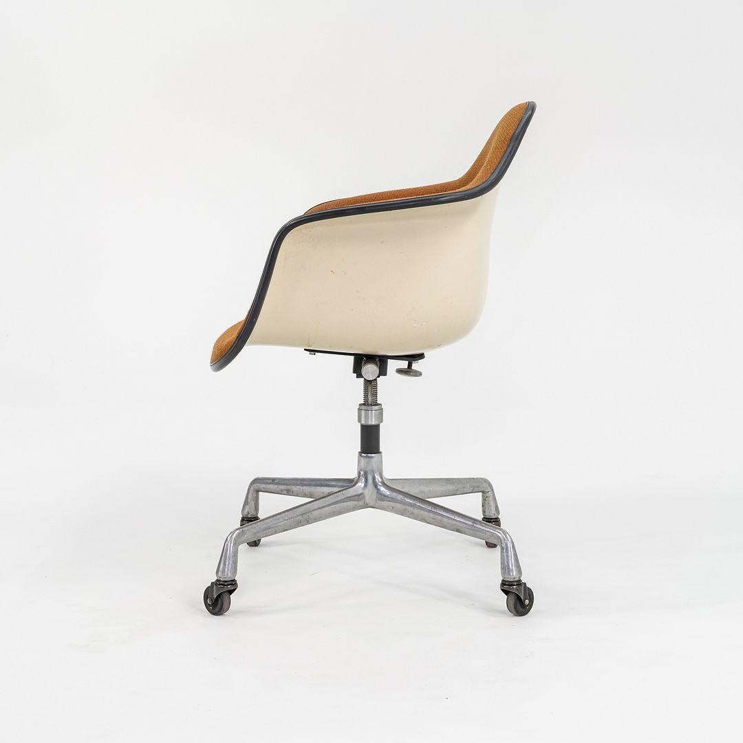 1970s Herman Miller Eames EC434 Upholstered Arm Shell Chair w/ Fiberglass Shell For Sale 5