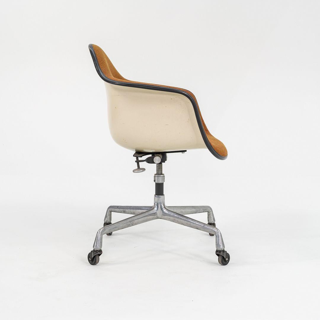Late 20th Century 1970s Herman Miller Eames EC434 Upholstered Arm Shell Chair w/ Fiberglass Shell For Sale