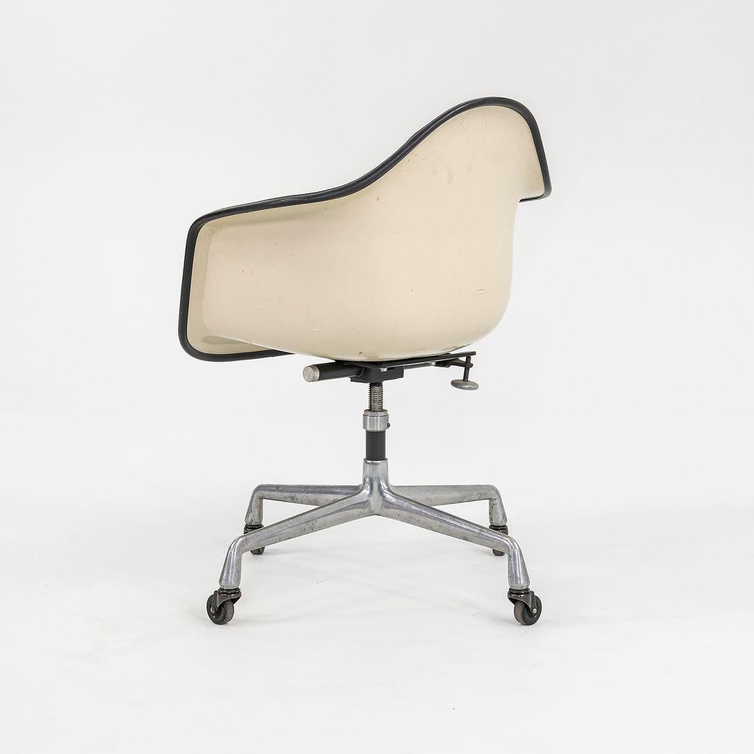 Aluminum 1970s Herman Miller Eames EC434 Upholstered Arm Shell Chair w/ Fiberglass Shell For Sale