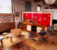 Silla de salón Herman Miller Eames de palisandro de los años 70