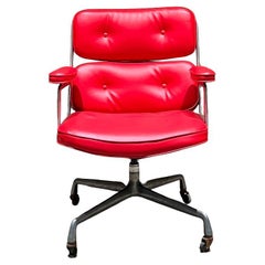 Chaise de bureau Eames rouge Time Life d'Herman Miller, mi-siècle moderne, années 1970