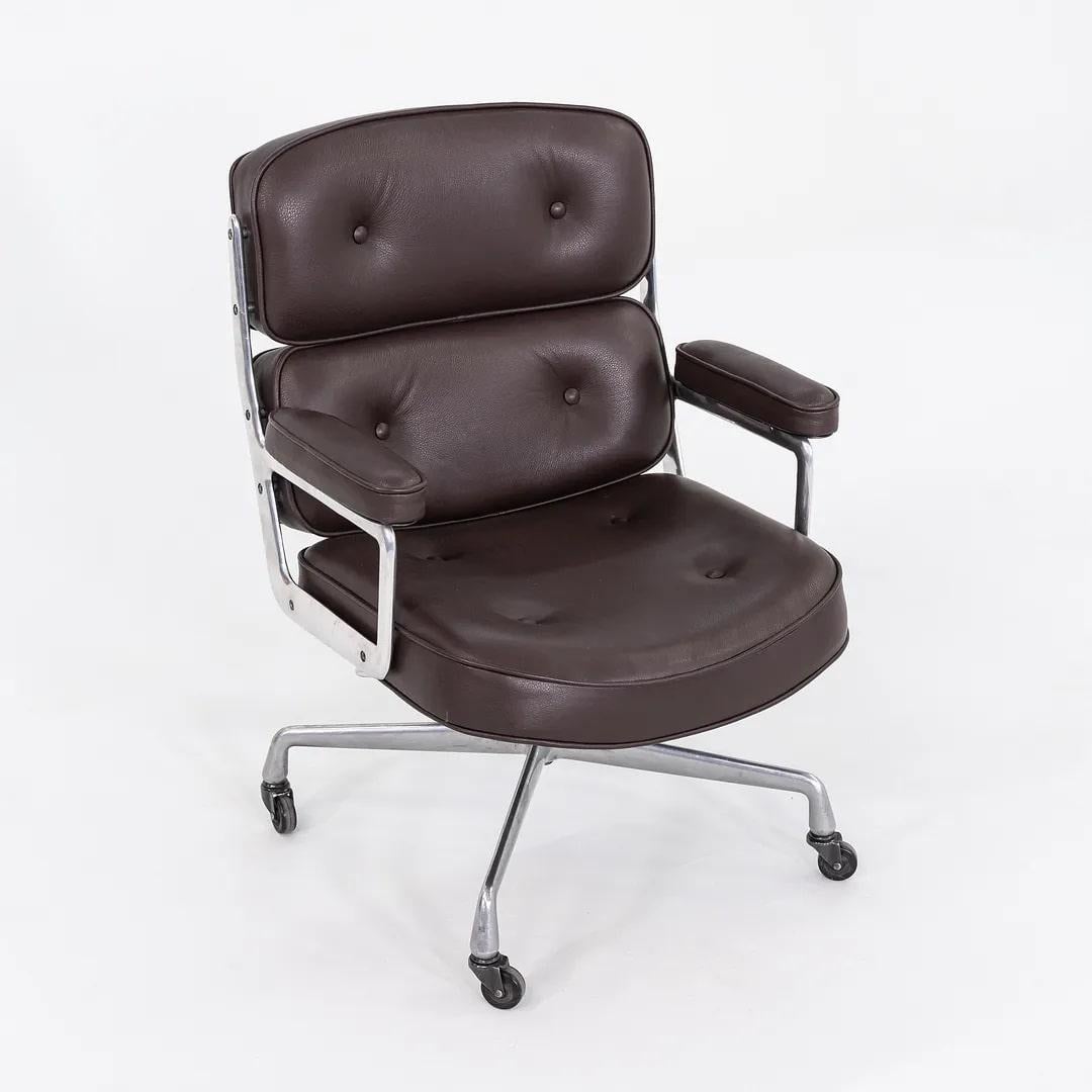1970s Herman Miller Eames Time Life Chair in Brown Edelman Leather For Sale 5