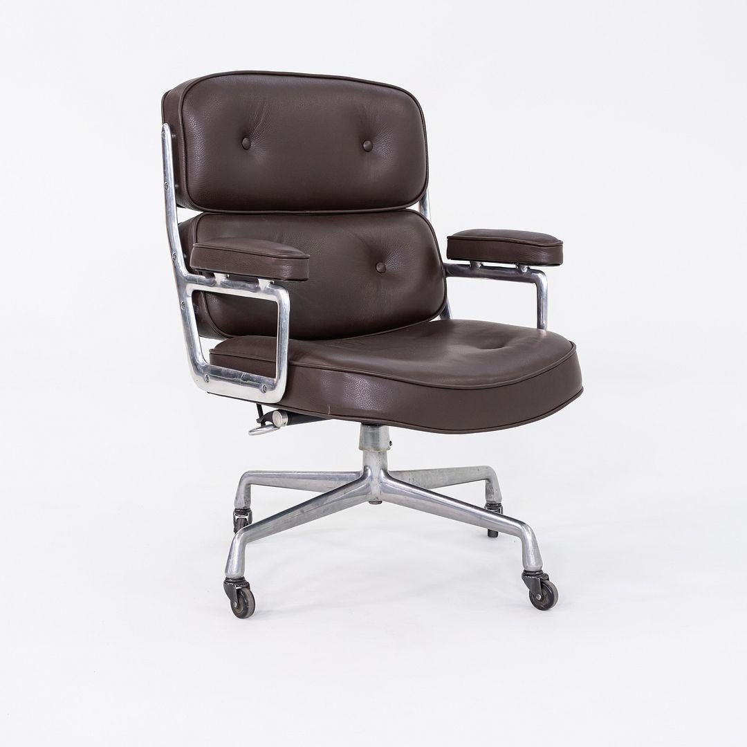 Late 20th Century 1970s Herman Miller Eames Time Life Chair in Brown Edelman Leather For Sale