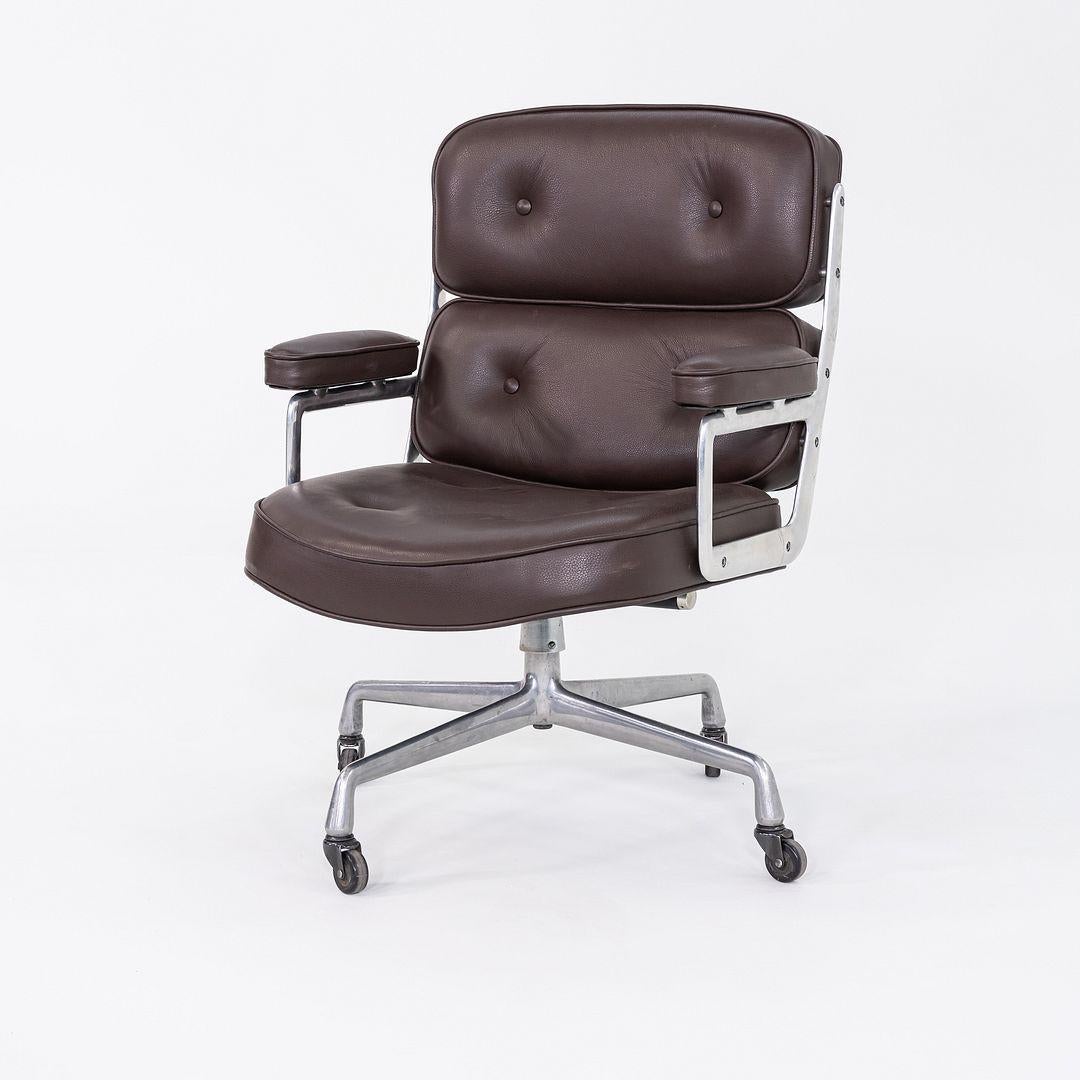 1970s Herman Miller Eames Time Life Chair in Brown Edelman Leather For Sale 1
