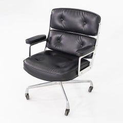 1970s Herman Miller Eames Time Life Executive Desk Chair in Black Leather