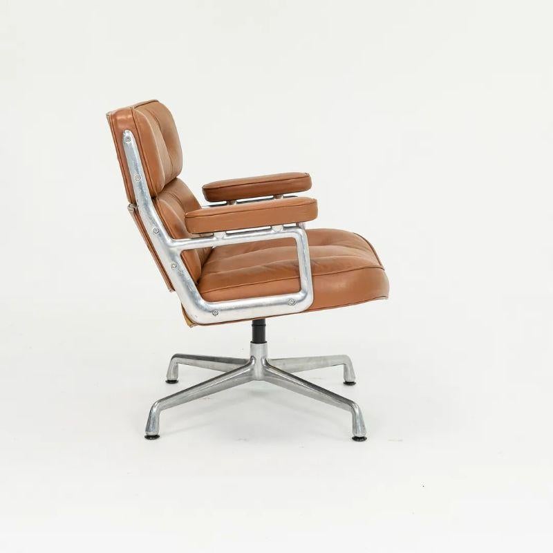 1970s Herman Miller Eames Time Life Lobby Chair in Cognac Leather 2x Available For Sale 3