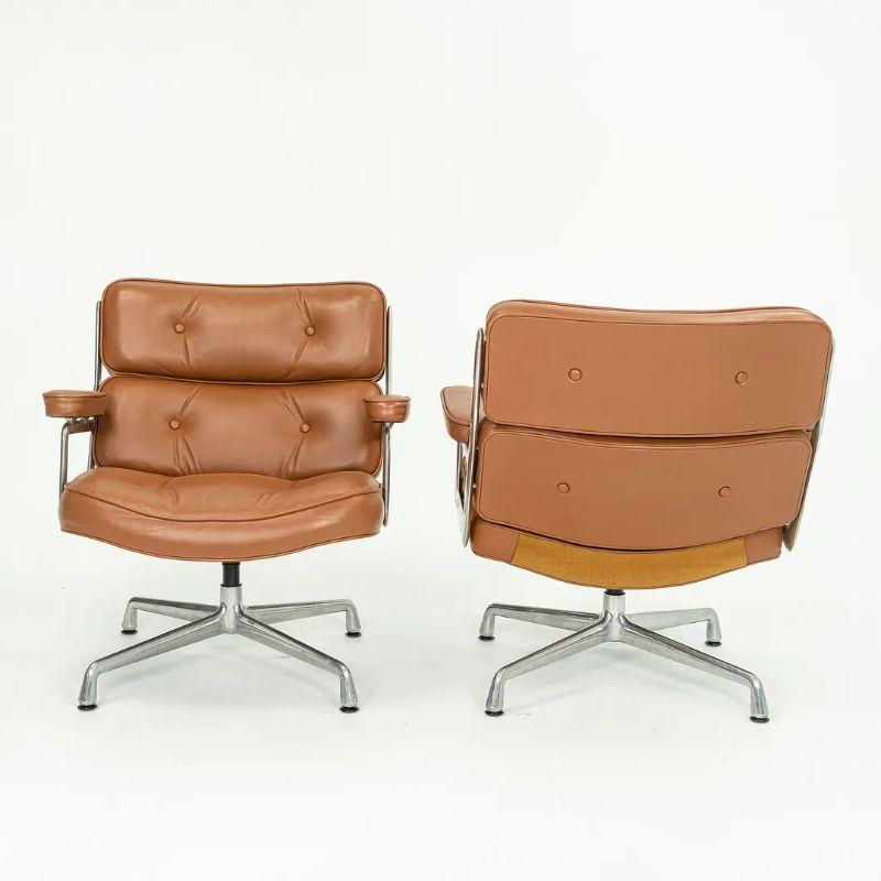 1970s Herman Miller Eames Time Life Lobby Chair in Cognac Leather 2x Available For Sale 1
