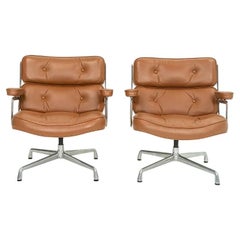 1970s Herman Miller Eames Time Life Lobby Chair in Cognac Leather 2x Available