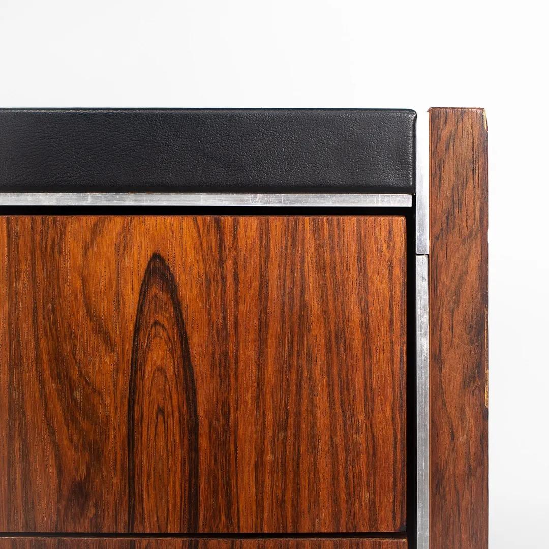 1970s Herman Miller for Biltrite of Canada Rosewood Credenza w Black Leather Top For Sale 2