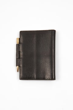 1970s Hermes Black Leather Mini Directory Cover
