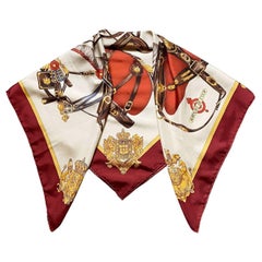 Hermès Carre 90 HARNAIS DE COUR Seidenschal, 1970er Jahre