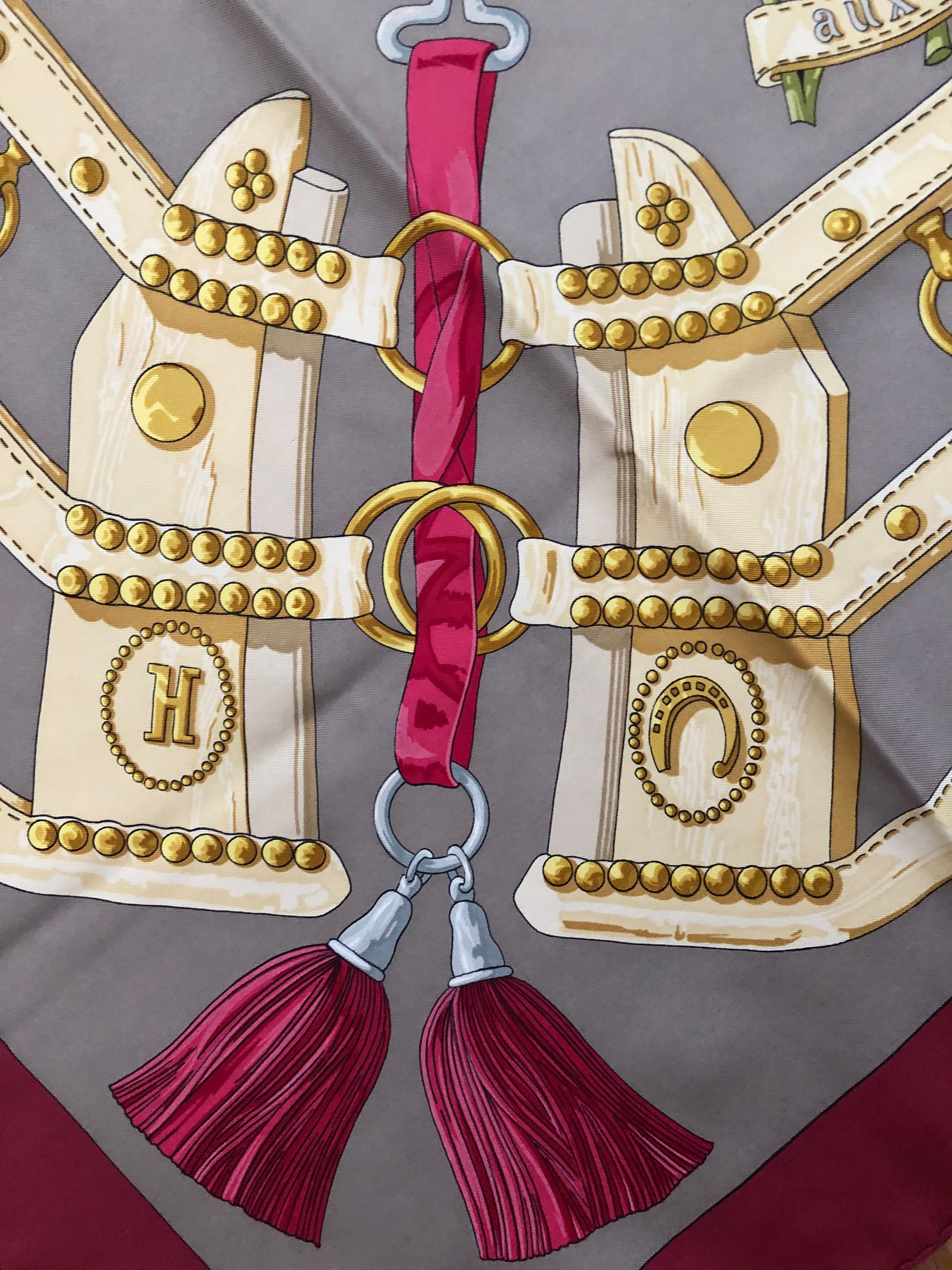 1970s HERMES Silk Scarf 