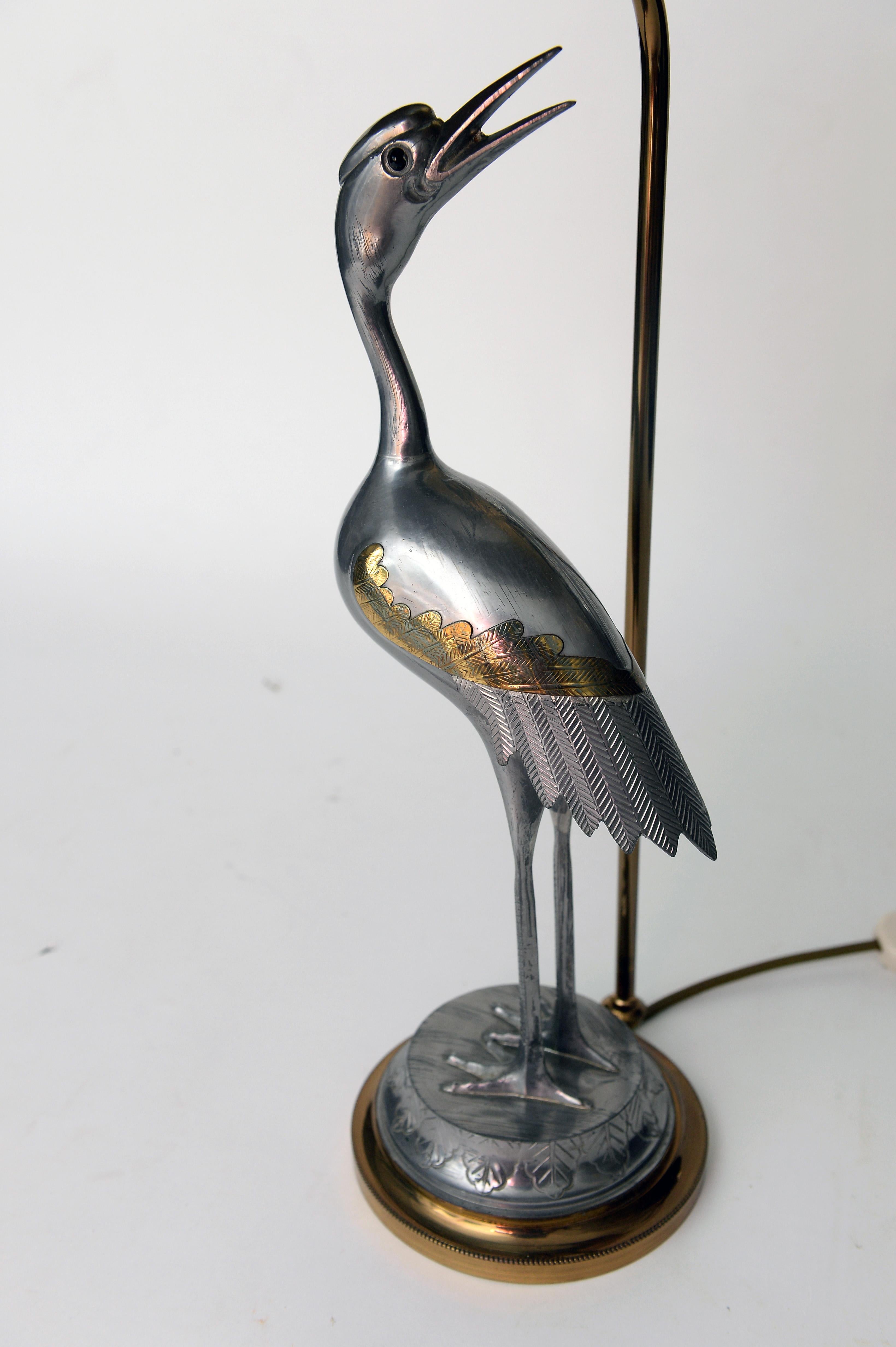 metal bird lamp