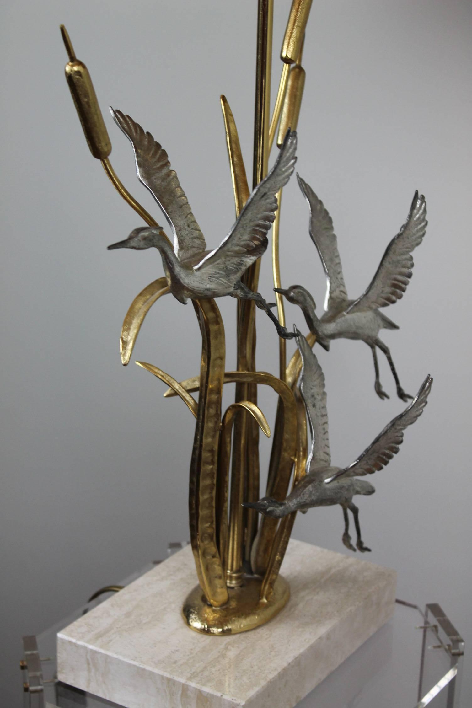 lampe de table Herons:: Cattails des années 1970 par Lanciotto Galeotti pour L' Originale:: Italie 8