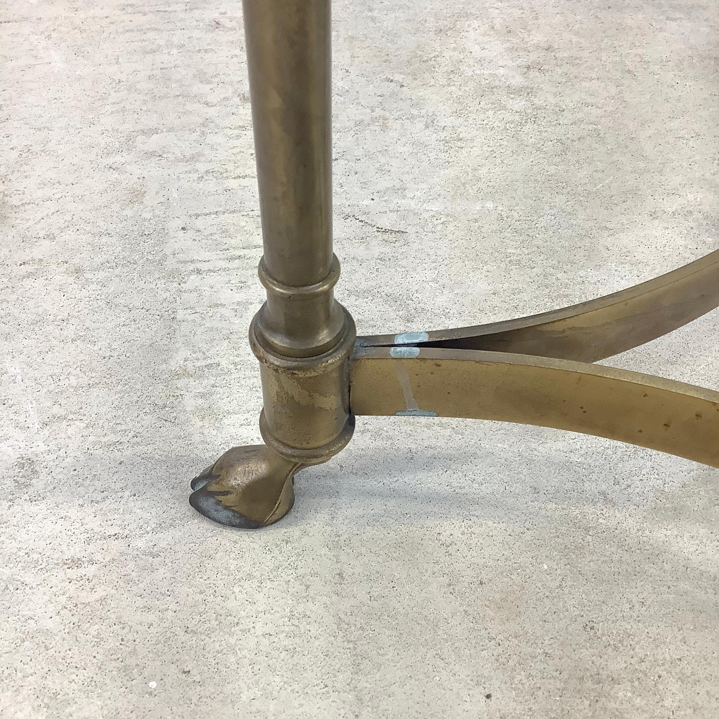 1970s Hexagonal Brass and Glass Coffee Table 4