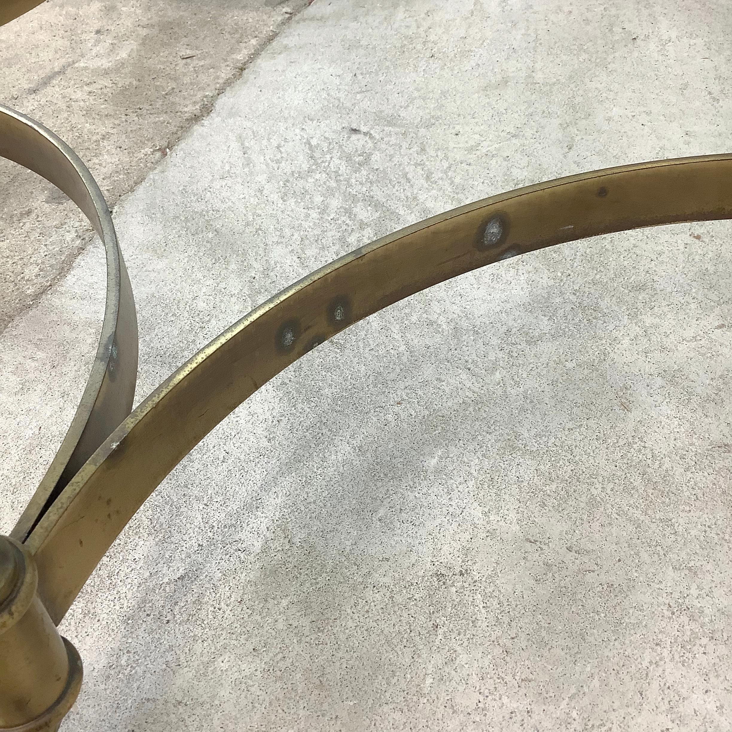 1970s Hexagonal Brass and Glass Coffee Table 5