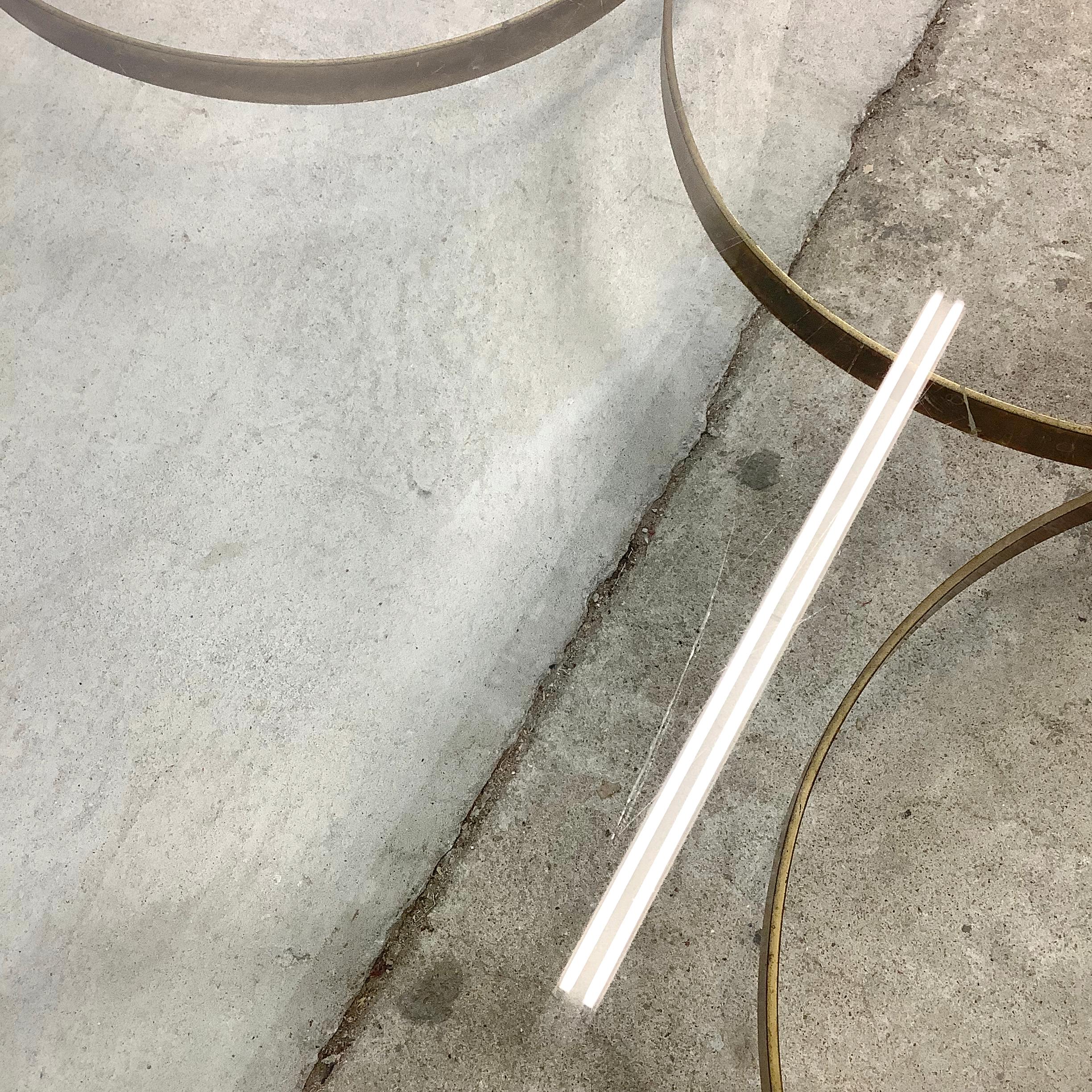 1970s Hexagonal Brass and Glass Coffee Table 10