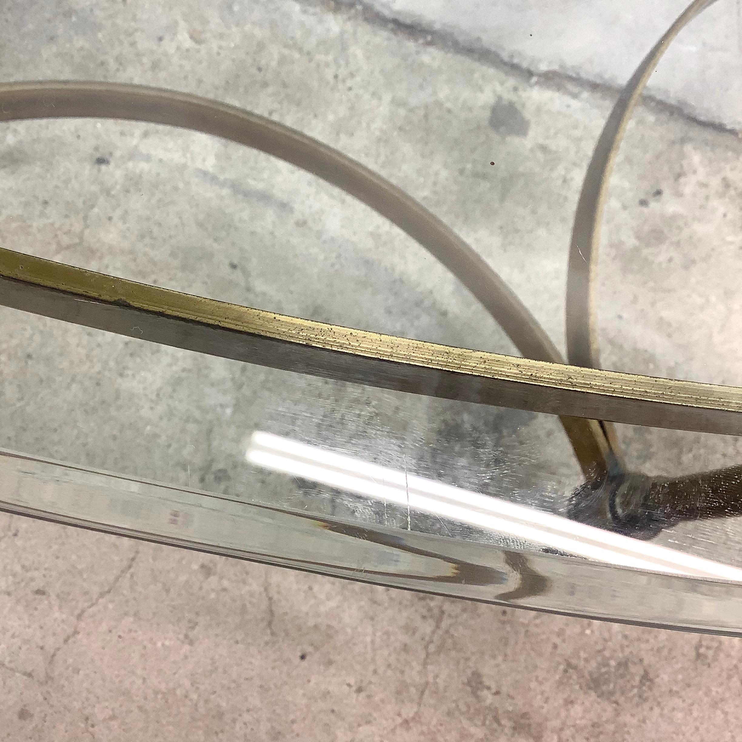 1970s Hexagonal Brass and Glass Coffee Table 11