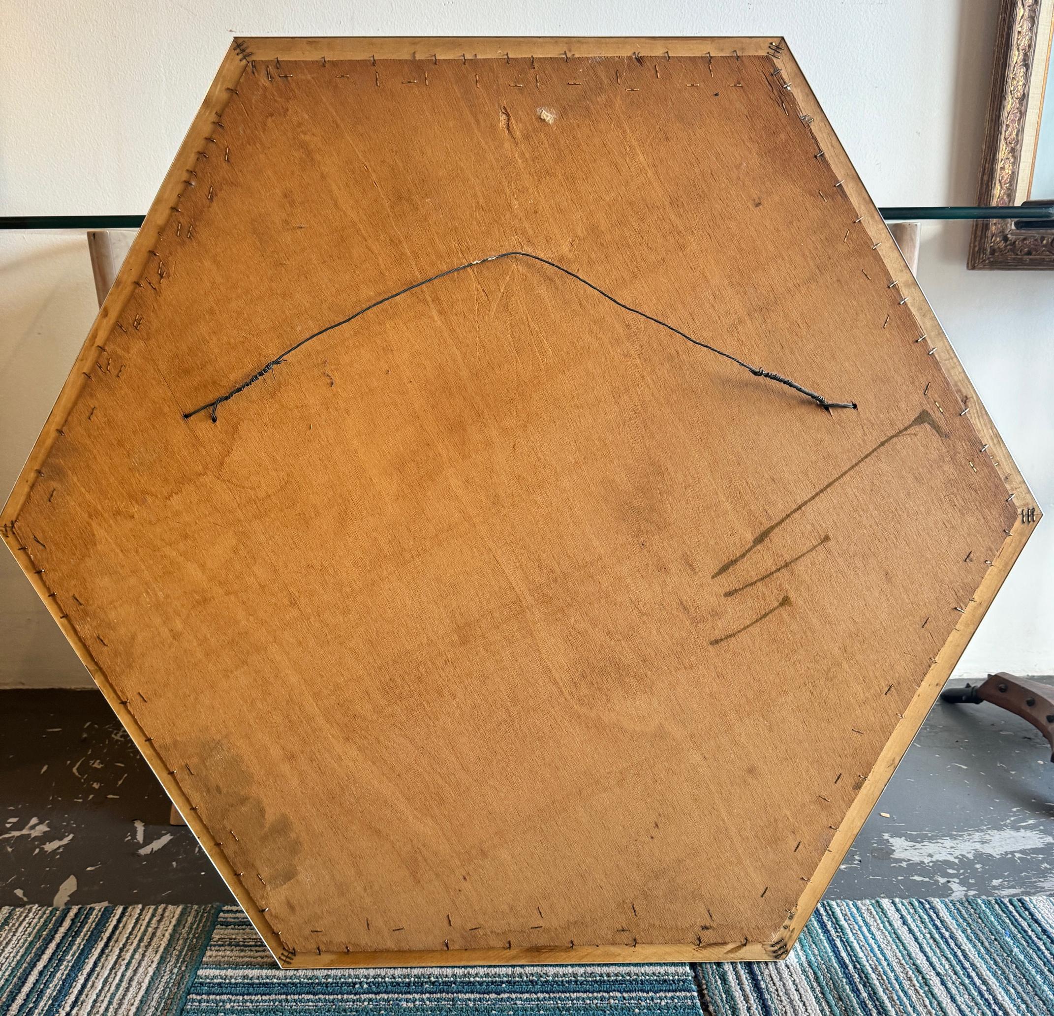 Sechseckige verspiegelte Wandskulptur, Milo Baughman für Thayer Coggin, 1970er Jahre (Glas) im Angebot